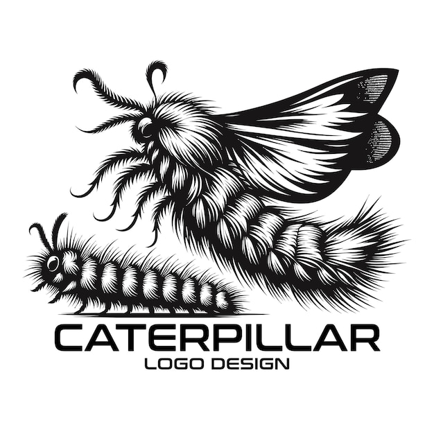 Vector caterpillar vector logo design