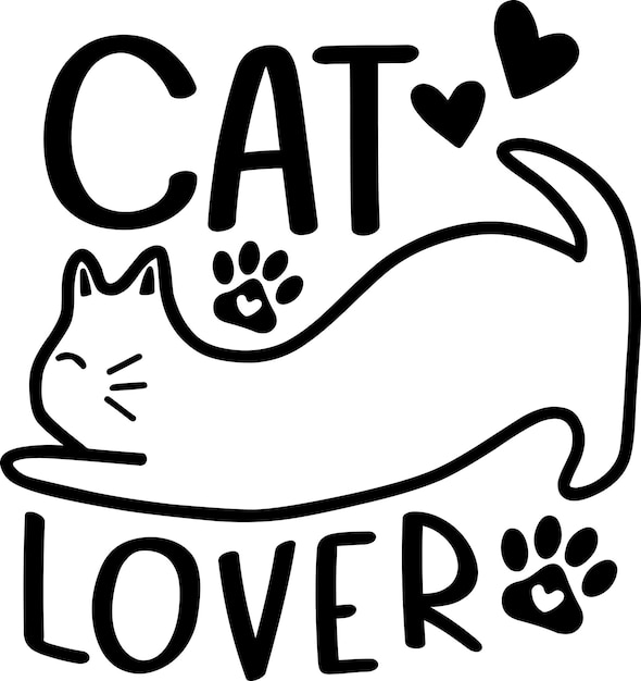 Vector cats lover