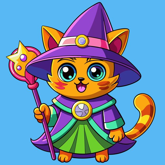 Vector cats that celebrate halloween