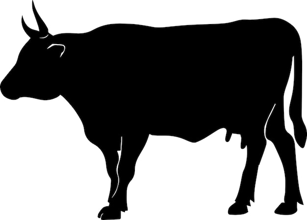 Cattle vector silhouette illustration 30