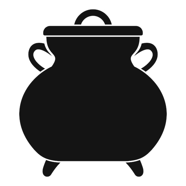 Cauldron kettle icon Simple illustration of cauldron kettle vector icon for web design isolated on white background