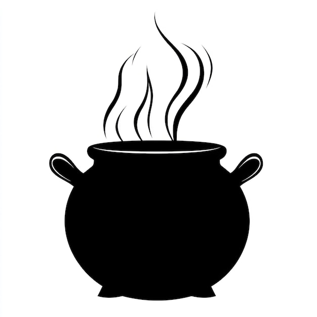 Vector cauldron vector silhouette black