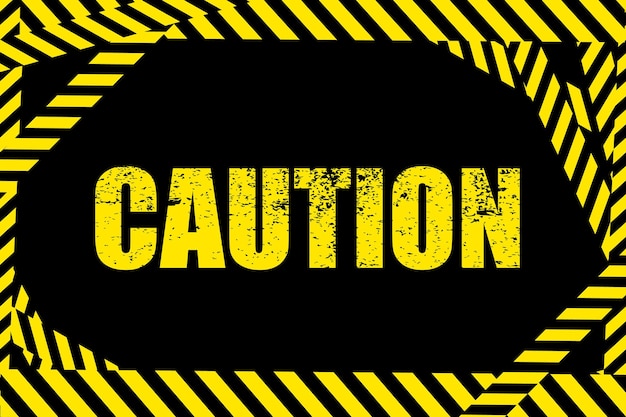 Caution sign background Black and yellow stripes board