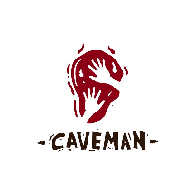 caveman logo design template