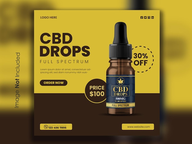 cbd drops advertising social media banner