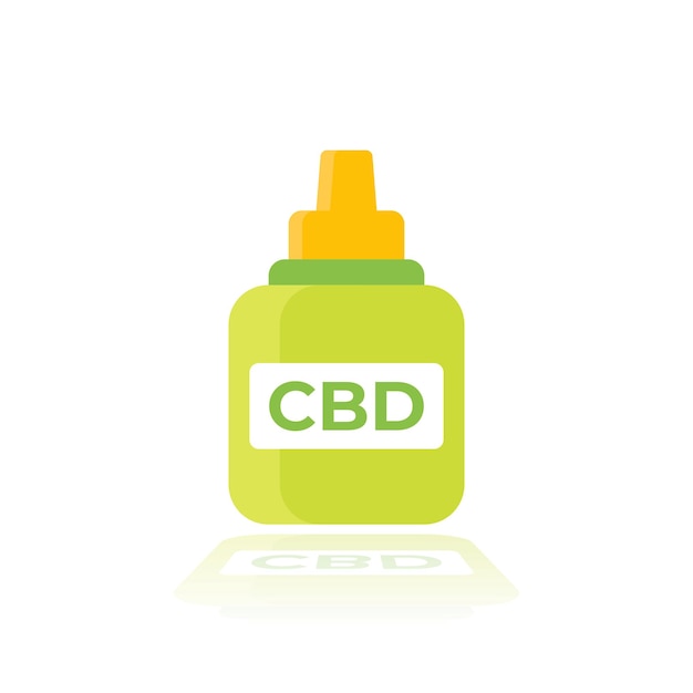 CBD medicine vector icon on white