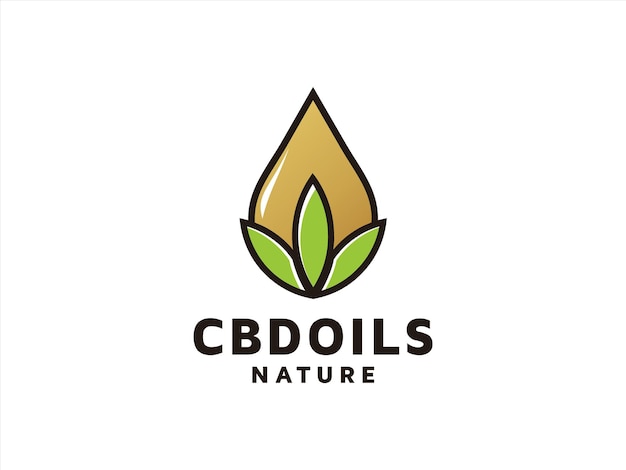 Cbd Oil marijuana logo design flower icon label cannabis luxury Simple herbal leaf product medical