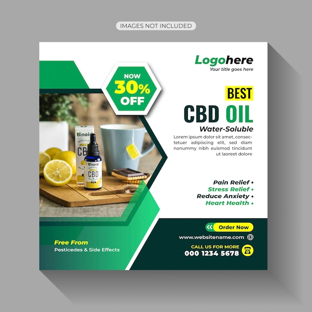 CBD Oil Sale Social Media Post Template