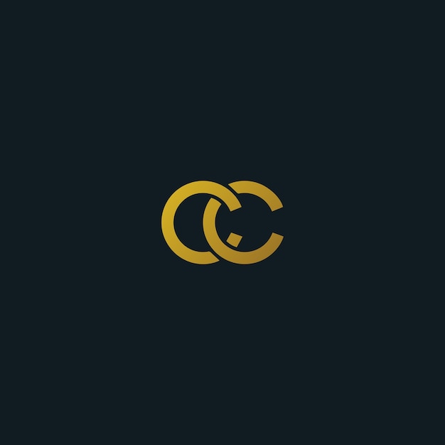 CC logo design vector image