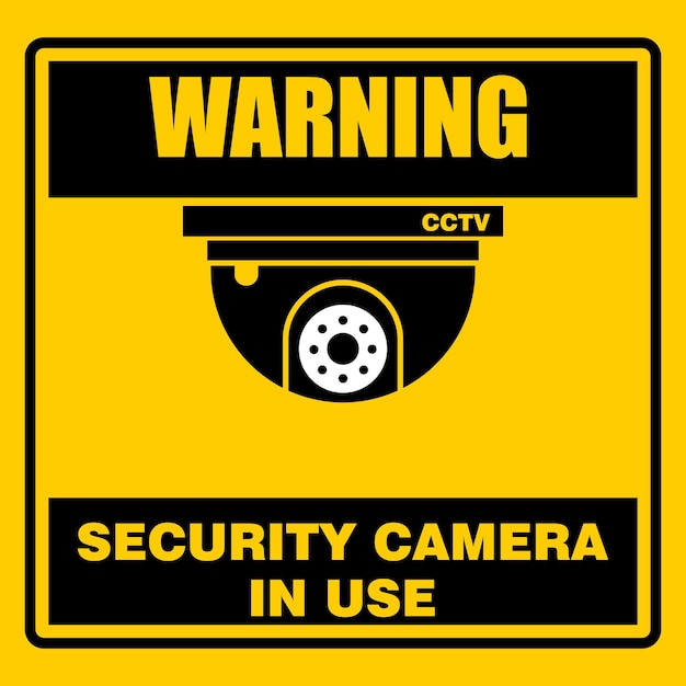 CCTV in Operational sign vector