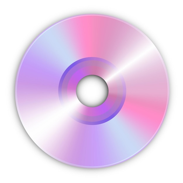 CD disk Vector illustrationRealistic vector CD with shadow Subject of the 90s DVD disk Vector