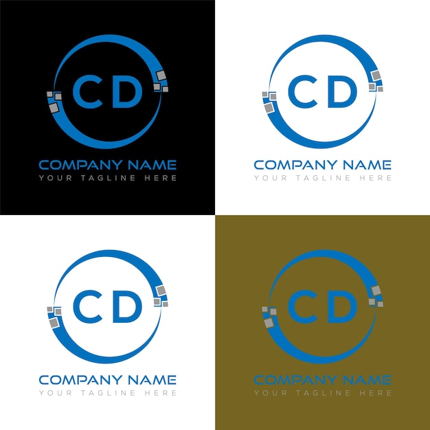 CD initial modern logo design vector icon template