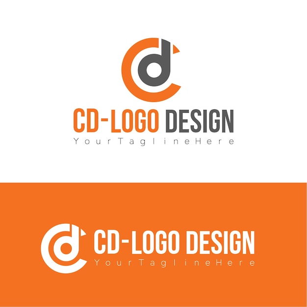 Vector cd letter initial logo design template vector illustration