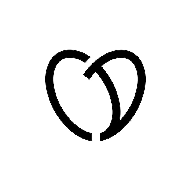 CD love shape logo