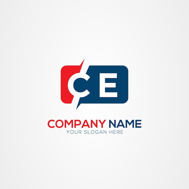 Vector ce or ec creative modern letters logo design element