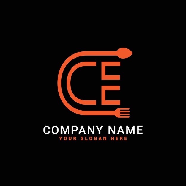 Ce ec Foodrestaurantspoon letter logo