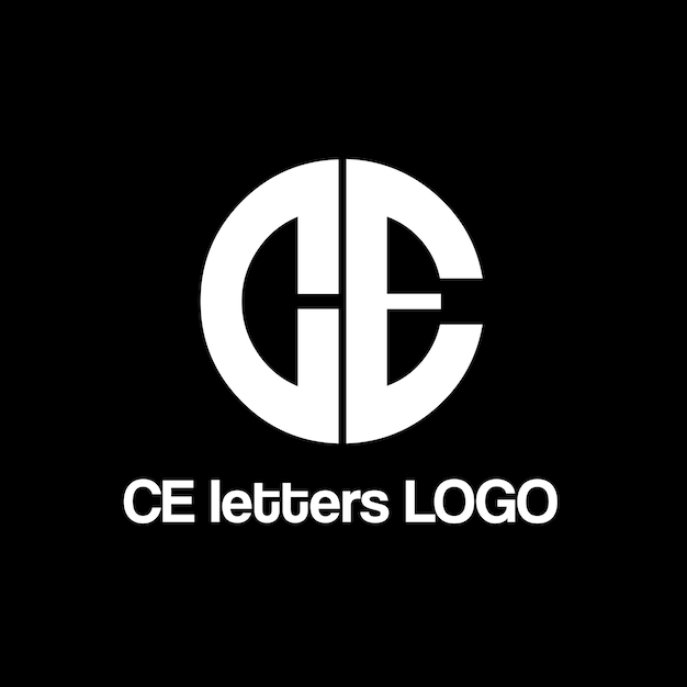 CE letters vector logo design