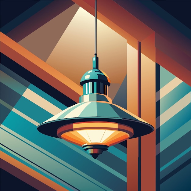 Vector ceiling lamp vector illustration flat 2