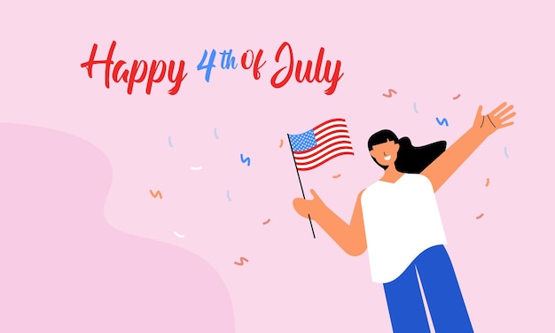 Celebrate 4th of July Happy Independence Day Illustration