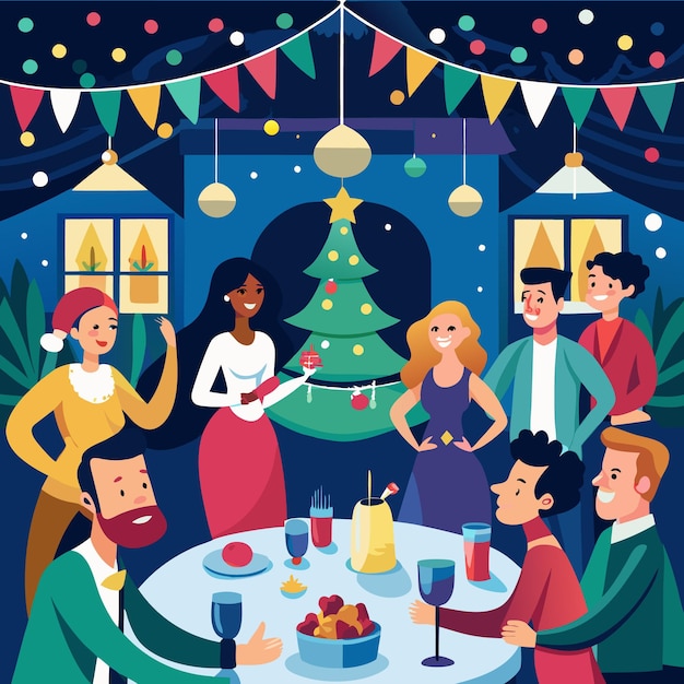 Celebrate Christmas with Friends and Family at a Festive Dinner Party