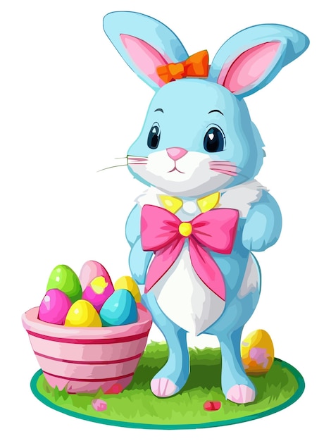 Celebrate Easter with our colorful bunny and egg design Ideal for crafts printables and more