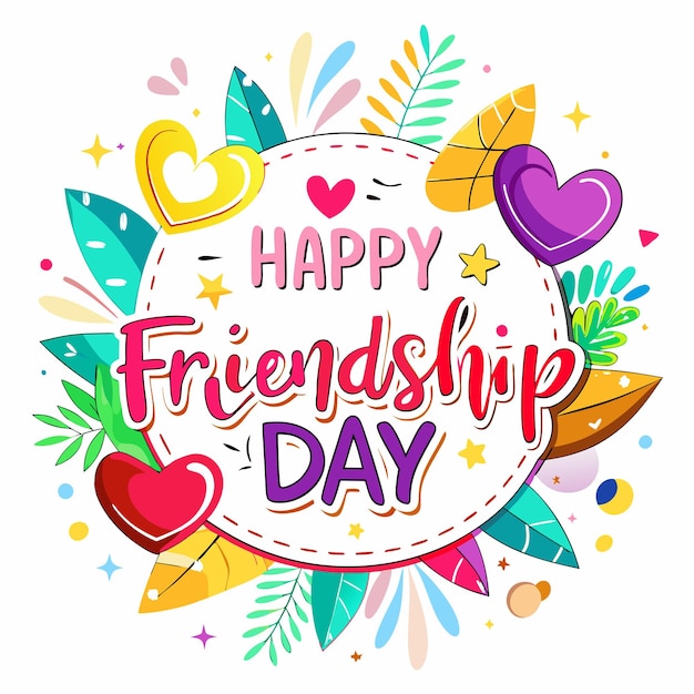 Vector celebrate friendship day typography design for t shirt