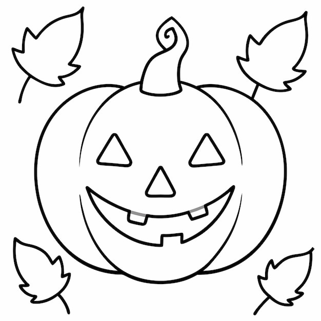 Celebrate Halloween with this carved pumpkin vector art illustration design