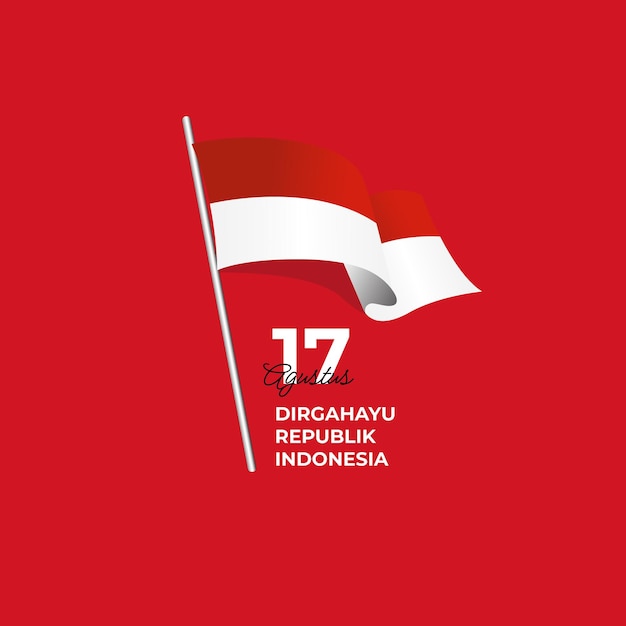 Vector celebrate indonesia 78th independence day or dirgahayu kemerdekaan indonesia