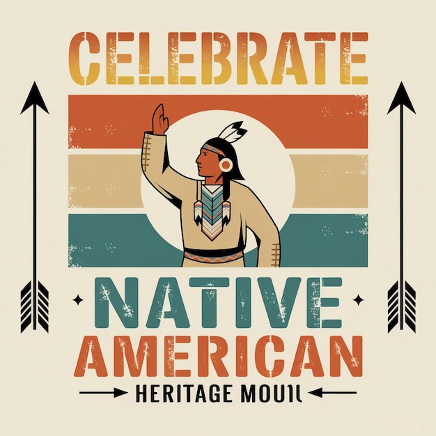 Vector celebrate native american heritage month