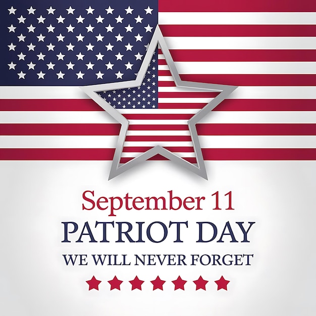 Vector celebrate patriot day poster banner template vector illustration