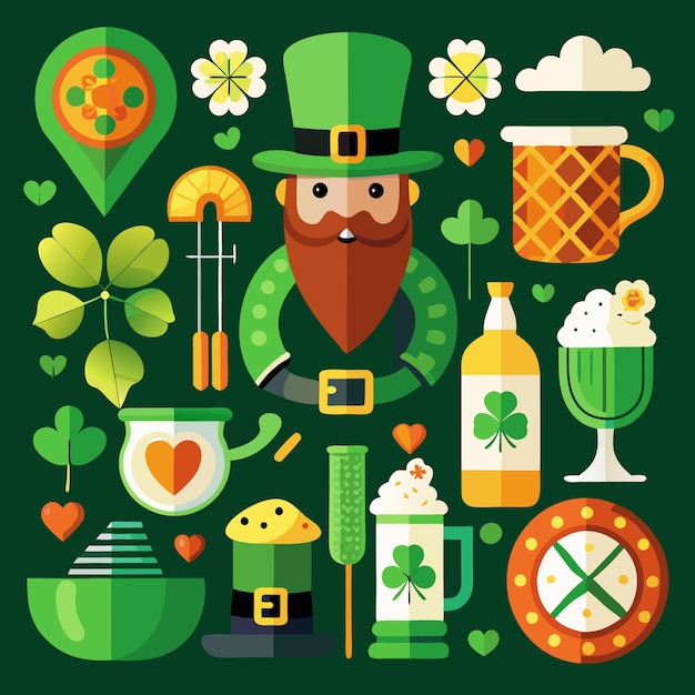 Vector celebrate st patrick39s day with fun irish icons