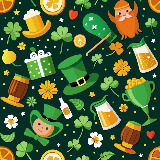 Vector celebrate st patrick39s day with lucky charms and festive fun