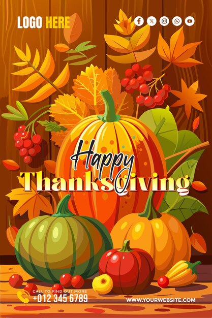 Vector celebrate thanksgiving background for banner wallpaper copy space poster and flyer