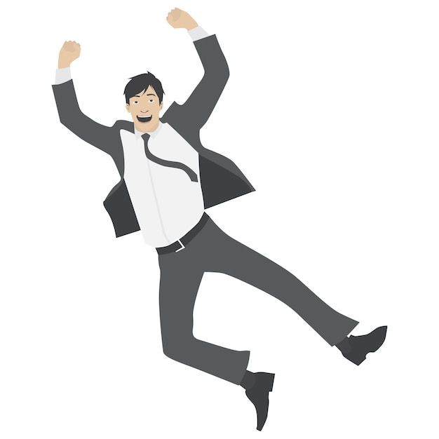 Celebrate work achievement,victory, winning prize, succeed in business competition vector