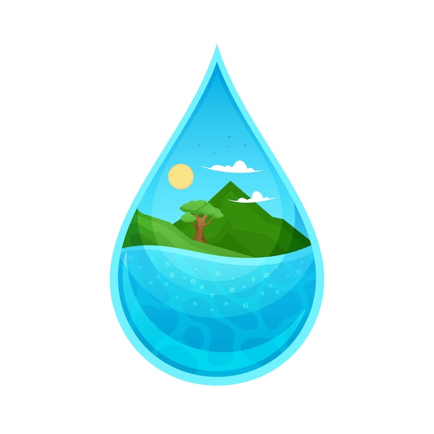 Celebrate World Water Day Illustration save water