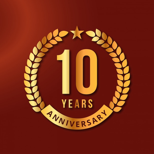 Celebrating 10 years vector design