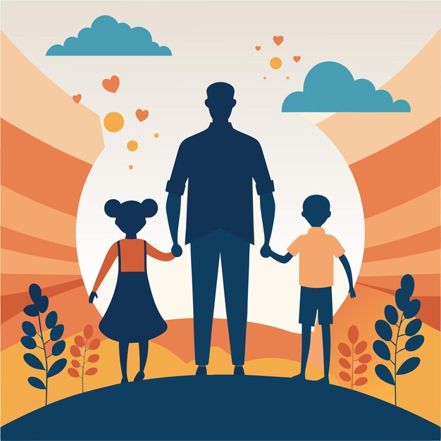 Vector celebrating fatherhood heartwarming father s day illustration