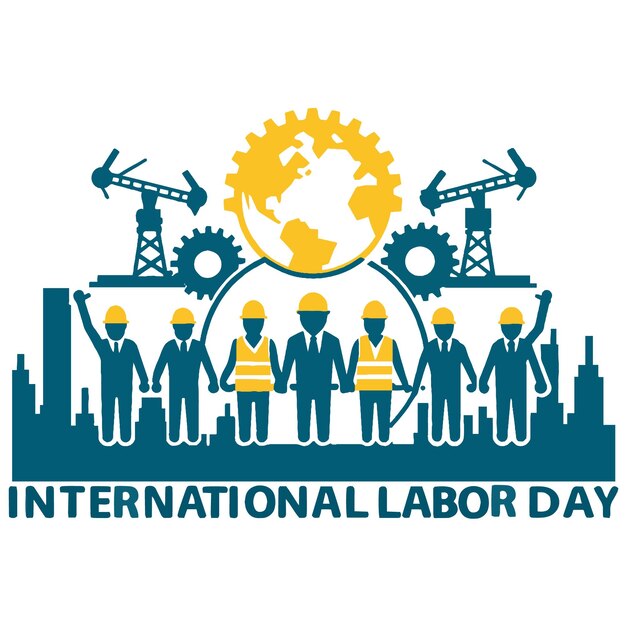 Vector celebrating international labour day honoring workers worldwide