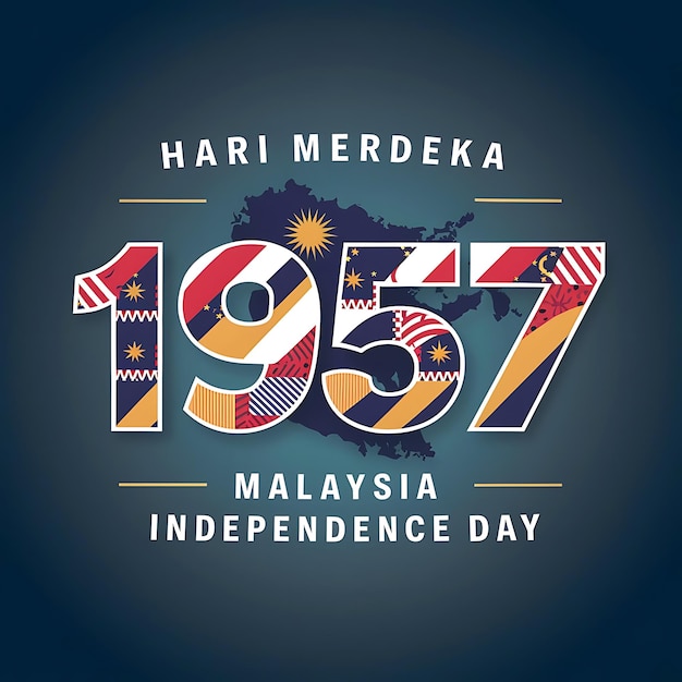 Celebrating Malaysia Independence Day Poster Vector Illustration