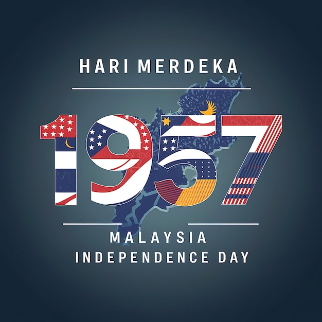 Celebrating Malaysia Independence Day Poster Vector Illustration