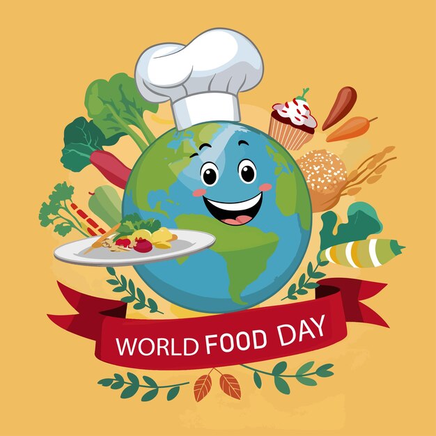 Vector celebrating world food day