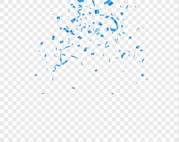 Vector celebration confetti background isolated on transparent background