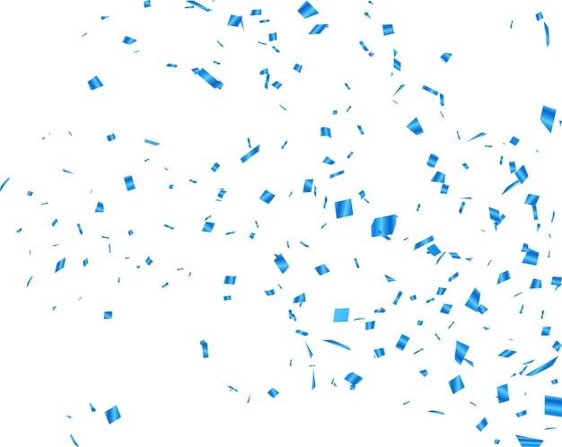 Vector celebration confetti background isolated on transparent background