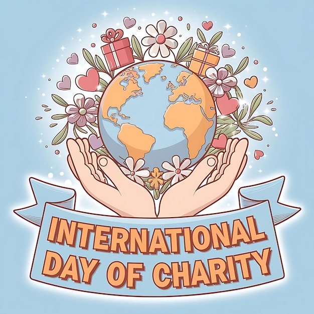 Vector celebration international day of charity vector illustration