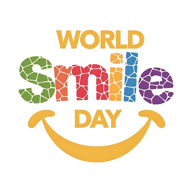 Celebration World Smile Day Vector Image Illustration