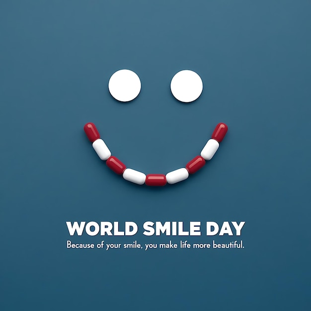 Celebration World Smile Day Vector Image Illustration