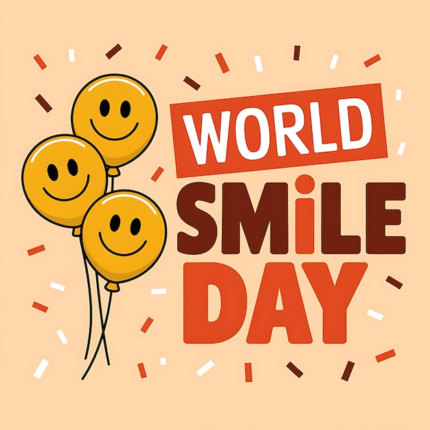 Celebration World Smile Day Vector Image Illustration