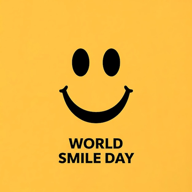 Celebration World Smile Day Vector Image Illustration