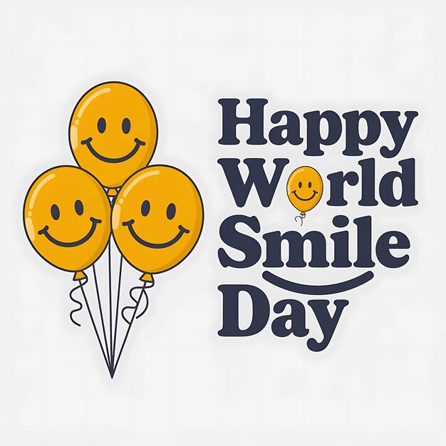 Vector celebration world smile day vector image illustration