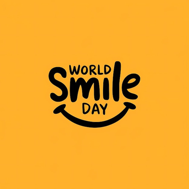 Celebration World Smile Day Vector Image Illustration